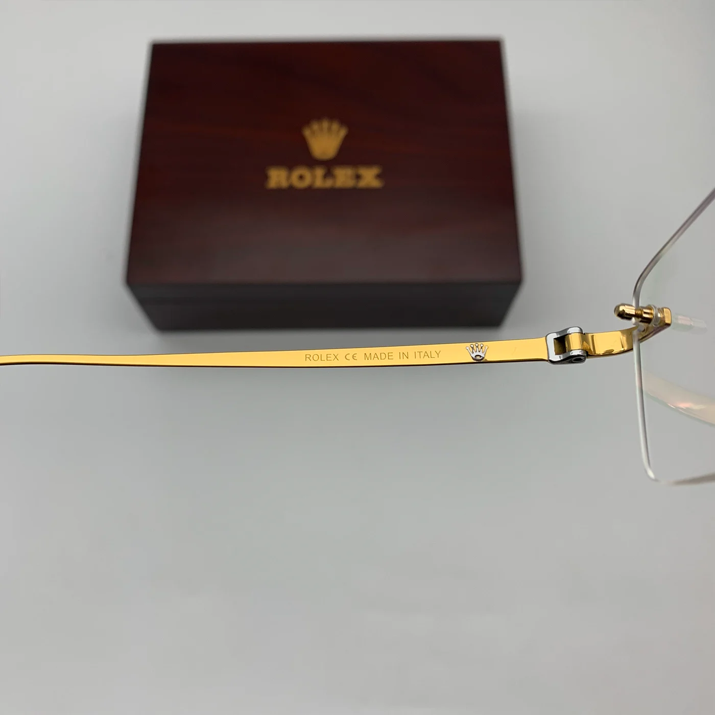 Gọng Kính Rolex K226247 Mạ Vàng 18K Titan Khoan 3 Mảnh Fullbox