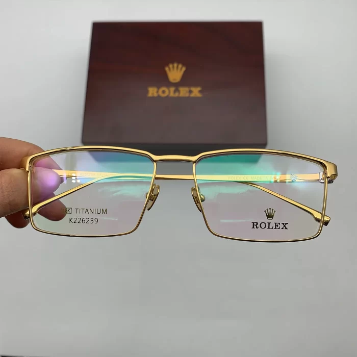 Gọng Kính Rolex K226259 Mạ Vàng 18K Gold nguyên vành titanium Fullbox