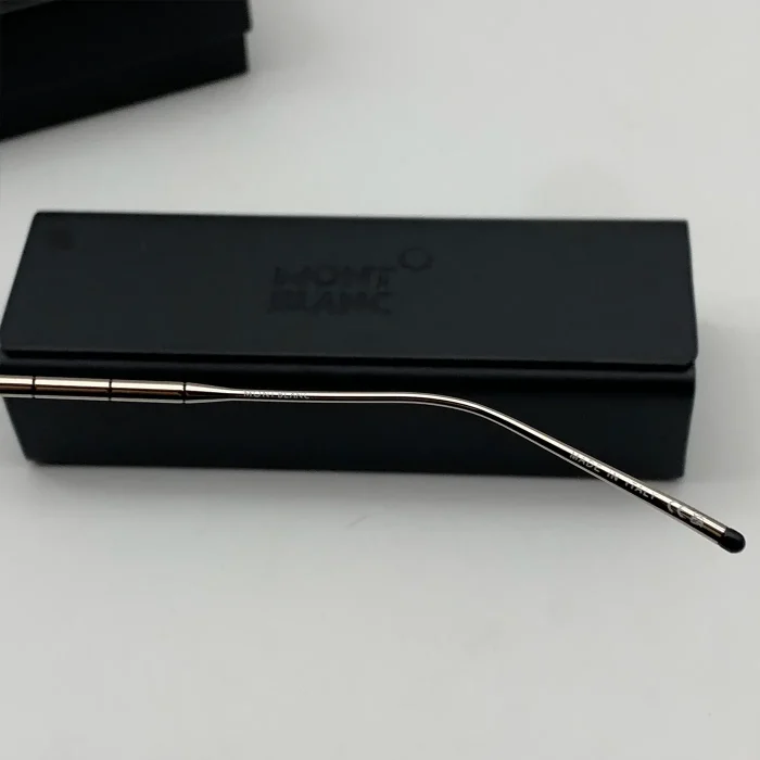 Gọng kính Montblanc vàng trắng titanium đốt trúc C fullbox