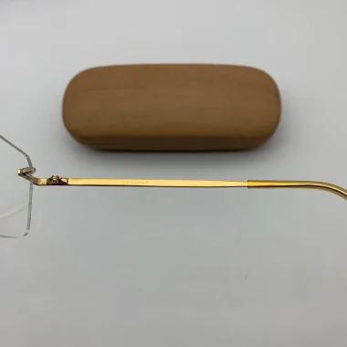 Gọng kính Rodenstock Cổ Đức đời 1960s Bọc vàng 3 mảnh dáng khoan