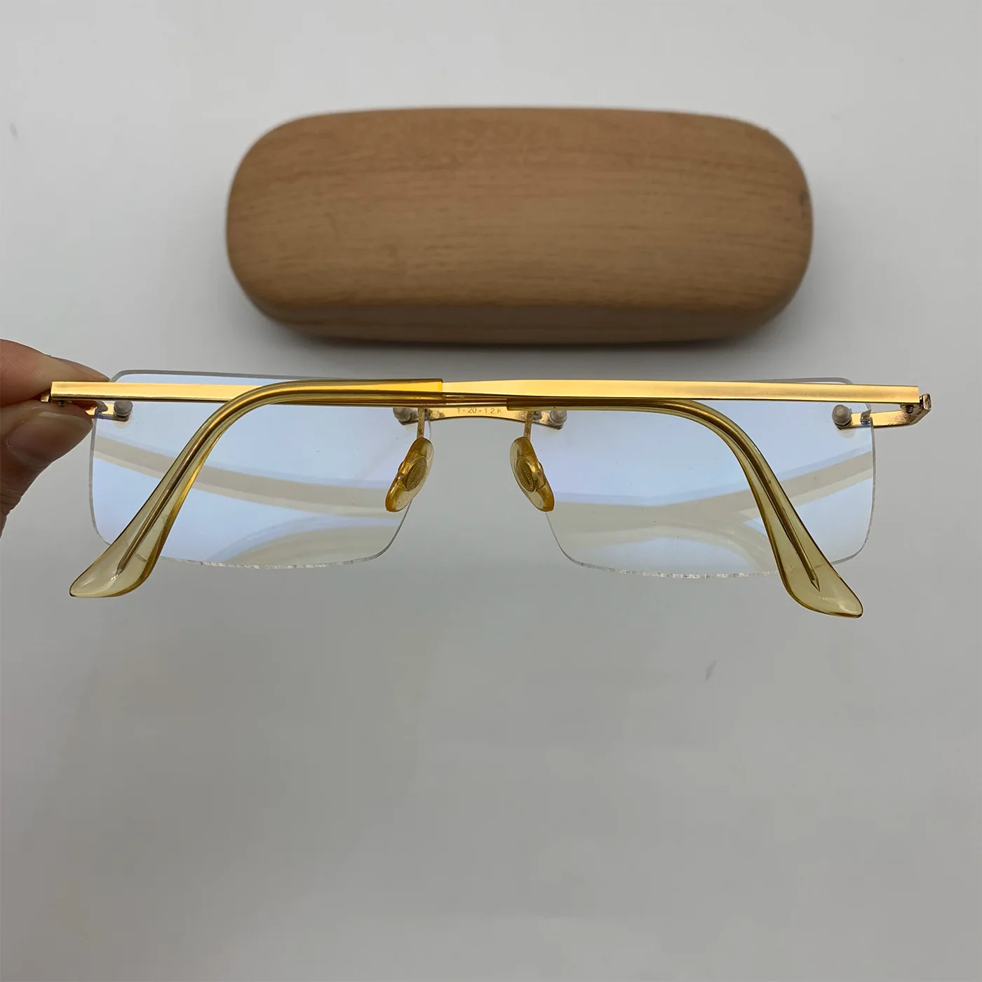 Gọng kính Rodenstock Cổ Đức đời 1960s Bọc vàng 3 mảnh dáng khoan