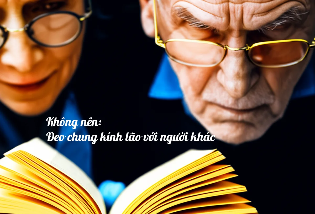 đeo kính lão bị nhức mắt